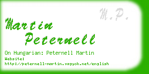 martin peternell business card